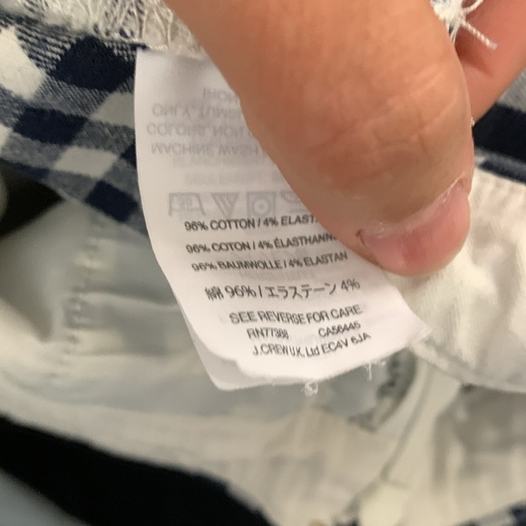 J crew Martie gingham Blue tappered nautical old money quiet luxury pants - Picture 7 of 7